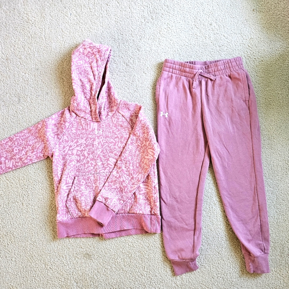 YMD Under Armour Girls Winter Rival Hoodie & Sweatpants